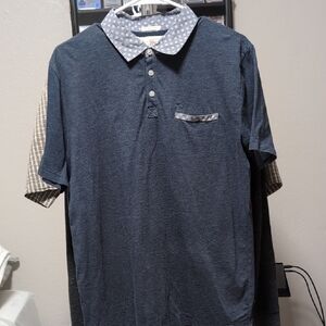Original Penguin Blue and Gray Polo Shirt Classic Style